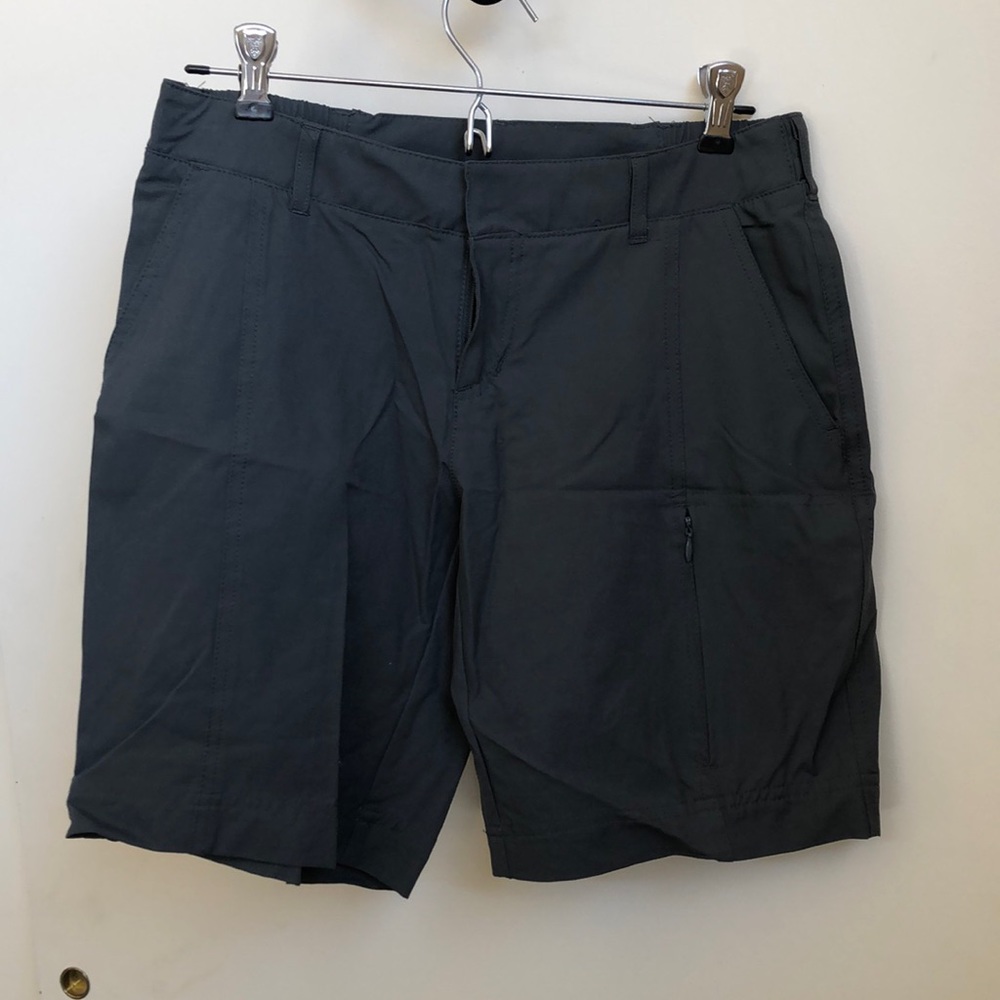 Loose fitted hiking shorts.